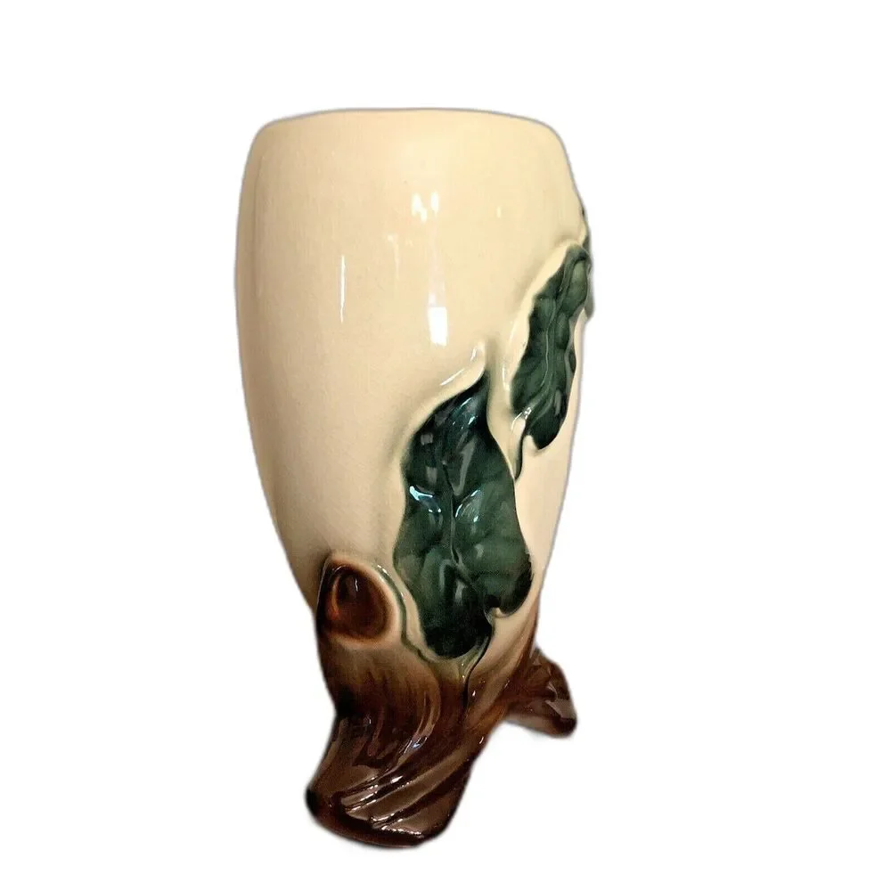 Vintage Royal Copley Tri-Footed Vase Philodendron Art Deco Planter 7.5